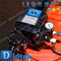 Didtek Triple Offset DN250 Stainless Steel Double Action Pneumatic Actuator Butterfly Valve